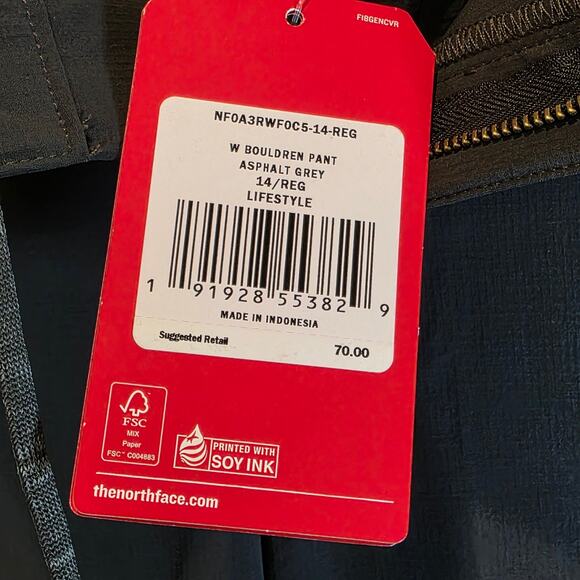 The North Face Bouldren Pants Jogger Ripstop Womens Sz XL Dark Gray Hiking - Picture 12 of 16